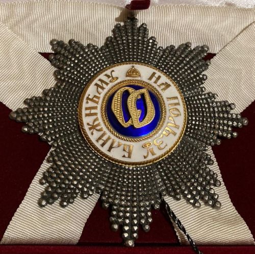 Звезда орден Святой Ольги бриллиантовой огранки (гранёная)