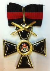 Крест ордена Святого Владимира 2 ст. (с верхними мечами, чёрной эмали)