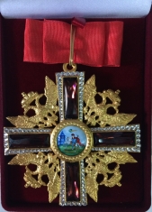 Крест ордена Святого Александра Невского по образцу к. XVIII в. Вариант 2 (с хрусталём)