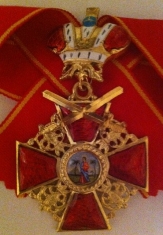 Крест ордена Святой Анны 1 ст. (с верхними мечами, с короной)