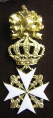 Крест ордена Святого Иоанна Иерусалимского мальтийский, командорский (с бантом)