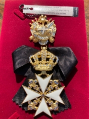 Крест ордена Святого Иоанна Иерусалимского мальтийский, командорский (с хрусталем)